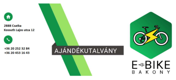 Ajándékkártya ebike bérlés